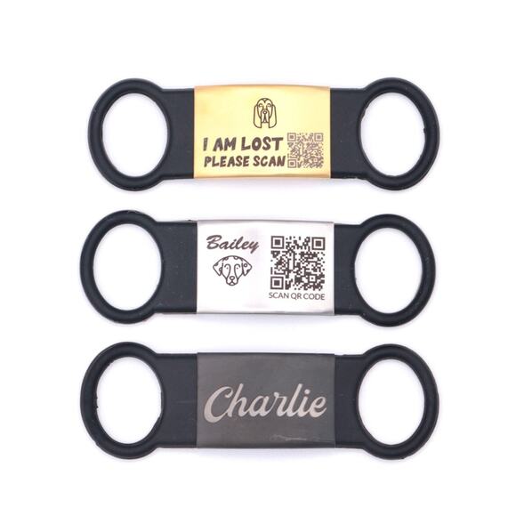 Personalized Silent Pet ID Tags for Dogs and Cats Collar QR Powered By ScanKeep - Picture 2 of 13